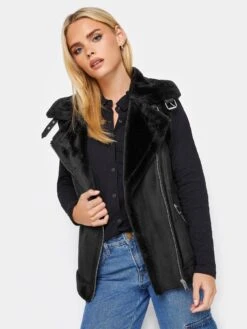 PixieGirl Petite Aviator Gilet - Black