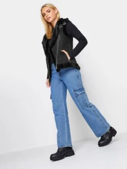 PixieGirl Petite Aviator Gilet - Black -RIVE IS Clothing Shop VQL91 SQ3 0000000004 BLACK MDo