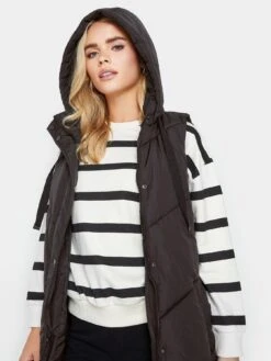 PixieGirl Petite Chevron Padded Gilet - Black -RIVE IS Clothing Shop VQL92 SQ4 0000000004 BLACK MDd