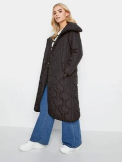 PixieGirl Petite Funnel Neck Onion Quilt Coat - Black -RIVE IS Clothing Shop VQL94 SQ3 0000000004 BLACK MDo