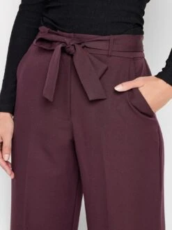 PixieGirl Petite Belted Wide Leg Trouser - Red -RIVE IS Clothing Shop VQL96 SQ4 0000000017 RED MDd