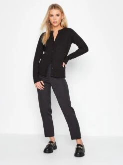 PixieGirl Petite Crew Neck Button Cardigan - Black -RIVE IS Clothing Shop VQL9J SQ3 0000000004 BLACK MDo