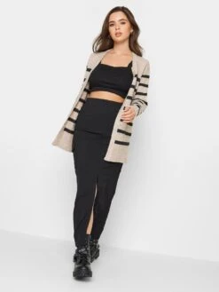 PixieGirl Petite Stripe Midi Cardigan -RIVE IS Clothing Shop VQL9K SQ3 0000000143 BROWN MDo