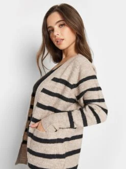 PixieGirl Petite Stripe Midi Cardigan -RIVE IS Clothing Shop VQL9K SQ4 0000000143 BROWN MDd