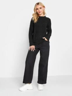 PixieGirl Petite Black Cold Shoulder Jumper -RIVE IS Clothing Shop VQL9U SQ3 0000000004 BLACK MDo