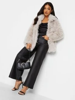 PixieGirl Petite Long Faux Fur Jacket - Natural -RIVE IS Clothing Shop VQLA3 SQ3 0000000003 NATURAL MDo