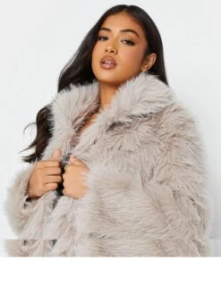 PixieGirl Petite Long Faux Fur Jacket - Natural -RIVE IS Clothing Shop VQLA3 SQ4 0000000003 NATURAL MDd