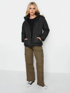 PixieGirl Petite Diamond Quilt Hooded Jacket - Black -RIVE IS Clothing Shop VQLA4 SQ3 0000000004 BLACK MDo