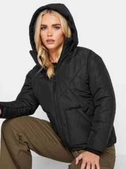 PixieGirl Petite Diamond Quilt Hooded Jacket - Black -RIVE IS Clothing Shop VQLA4 SQ4 0000000004 BLACK MDd