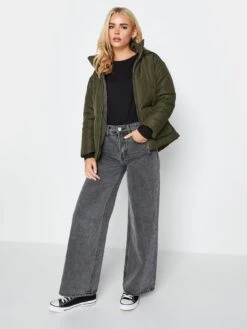 PixieGirl Petite Diamond Quilt Hooded Jacket - Green -RIVE IS Clothing Shop VQLA5 SQ3 0000000047 GREEN MDo