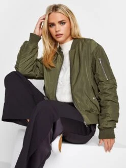 PixieGirl Petite Bomber Jacket - Green -RIVE IS Clothing Shop VQLA7 SQ4 0000000047 GREEN MDd