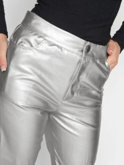 PixieGirl Petite Metallic Straight Leg Trouser - Silver -RIVE IS Clothing Shop VQLAI SQ4 0000000035 SILVER MDd
