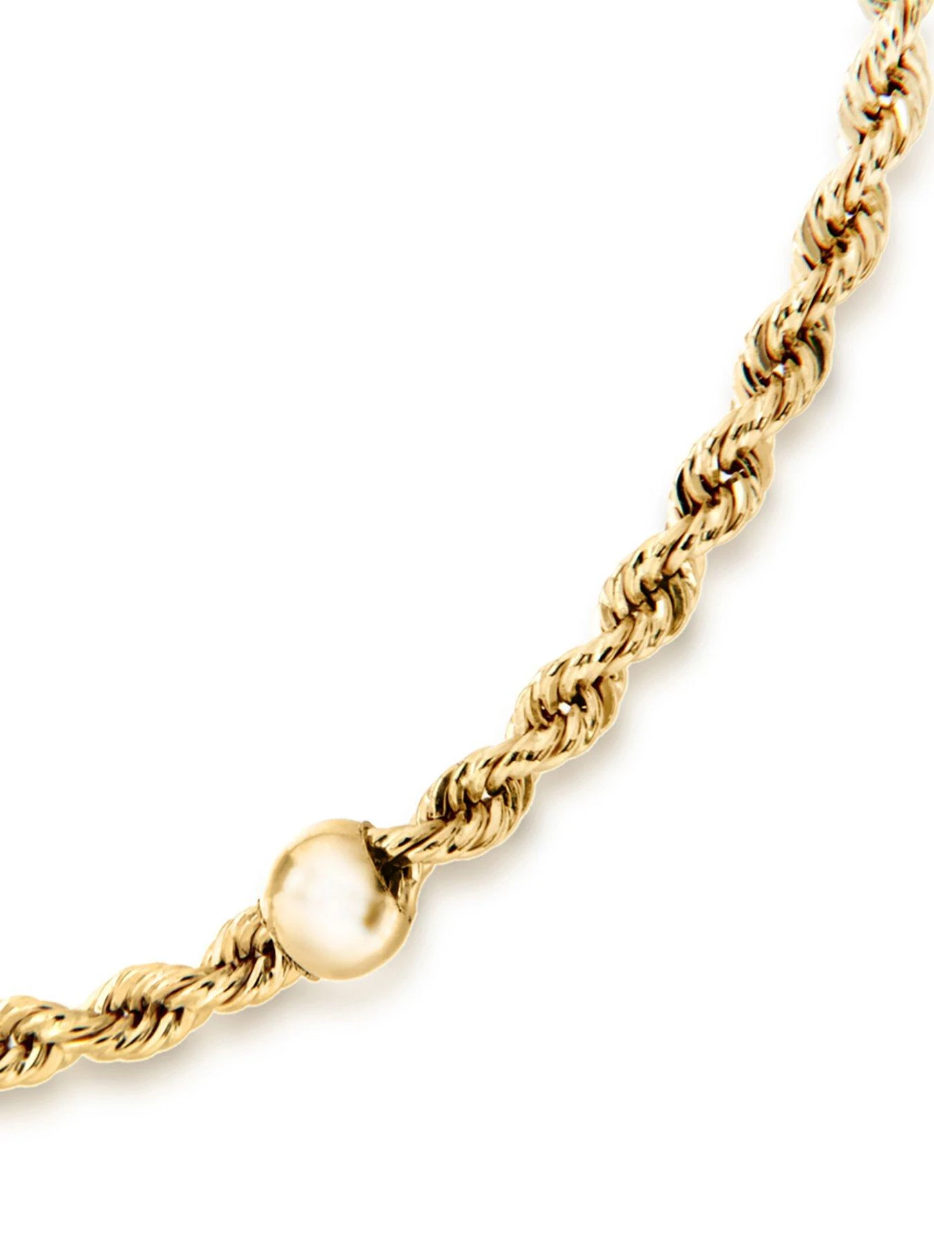 Love GOLD 9ct Yellow Gold Hollow Rope-and-Ball Chain Bracelet 5 Love GOLD 9ct Yellow Gold Hollow Rope-and-Ball Chain Bracelet - Image 3