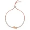 Radley Radley & Friends Ladies 18ct Rose Gold Jumping Dog Cord And Silver Ball Friendship Bracelet -RIVE IS Clothing Shop VQOCV SQ1 0000000932 ROSE GOLD SLf