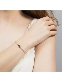 Radley Radley & Friends Ladies 18ct Rose Gold Jumping Dog Cord And Silver Ball Friendship Bracelet -RIVE IS Clothing Shop VQOCV SQ3 0000000932 ROSE GOLD SLd