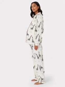 CHELSEA PEERS Maternity Cream Giraffe Button Up Long Pyjama Set 10 CHELSEA PEERS Maternity Cream Giraffe Button Up Long Pyjama Set -RIVE IS Clothing Shop VQUNU SQ3 0000000067 CREAM MDo