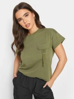 PixieGirl Petite Utility Pocket Tee - Green -RIVE IS Clothing Shop VR0CJ SQ4 0000000047 GREEN MDd