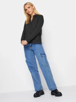 PixieGirl Petite Cotton Slub Jersey Shirt -RIVE IS Clothing Shop VR0CP SQ3 0000000004 BLACK MDo