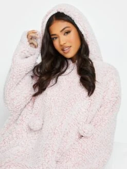 PixieGirl Petite Frost Tipped Snuggle Hoodie - Pink -RIVE IS Clothing Shop VR0CT SQ4 0000000063 PINK MDd