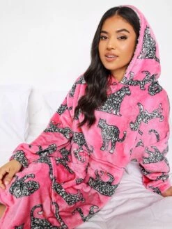 PixieGirl Petite Conv Leopard Snuggle Hoodie -RIVE IS Clothing Shop VR0CZ SQ4 0000000063 PINK MDd