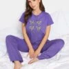 PixieGirl Petite Wild Night In Wide Leg Pj Set - Purple -RIVE IS Clothing Shop VR0EC SQ1 0000000039 PURPLE MDf