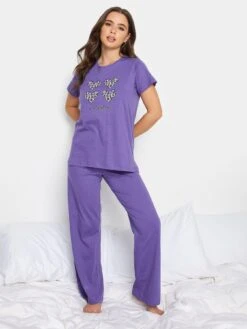 PixieGirl Petite Wild Night In Wide Leg Pj Set - Purple 8 PixieGirl Petite Wild Night In Wide Leg Pj Set - Purple -RIVE IS Clothing Shop VR0EC SQ3 0000000039 PURPLE MDo