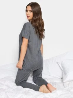 PixieGirl Petite Dreaming All Night Cuffed Pj Set - Grey -RIVE IS Clothing Shop VR0ED SQ2 0000000005 GREY MDb