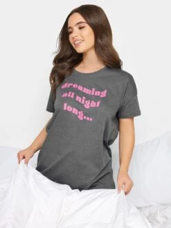 PixieGirl Petite Dreaming All Night Cuffed Pj Set - Grey -RIVE IS Clothing Shop VR0ED SQ4 0000000005 GREY MDd