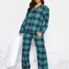 PixieGirl Petite Turq Woven Check Pj Set -RIVE IS Clothing Shop VR0EI SQ1 0000000020 BLUE MDf