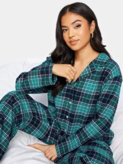 PixieGirl Petite Turq Woven Check Pj Set -RIVE IS Clothing Shop VR0EI SQ4 0000000020 BLUE MDd
