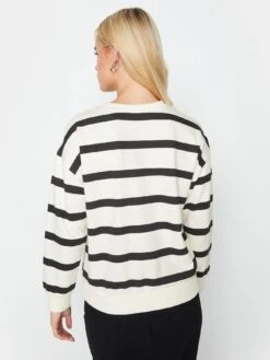 PixieGirl Petite Mono Stripe Sweatshirt - Black -RIVE IS Clothing Shop VR0EO SQ2 0000000004 BLACK MDb