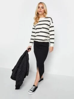 PixieGirl Petite Mono Stripe Sweatshirt - Black -RIVE IS Clothing Shop VR0EO SQ3 0000000004 BLACK MDo