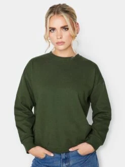 PixieGirl Petite Crew Neck Sweatshirt - Green