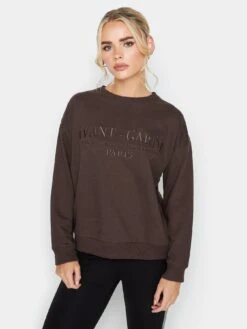 PixieGirl Petite Choc Embroidered Sweatshirt - Brown