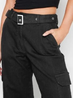 PixieGirl Petite Belted Cuff Jogger - Black -RIVE IS Clothing Shop VR0EV SQ4 0000000004 BLACK MDd