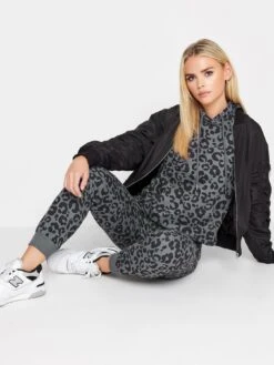PixieGirl Petite Leopard Print Jogger - Grey -RIVE IS Clothing Shop VR0F1 SQ4 0000000005 GREY MDd
