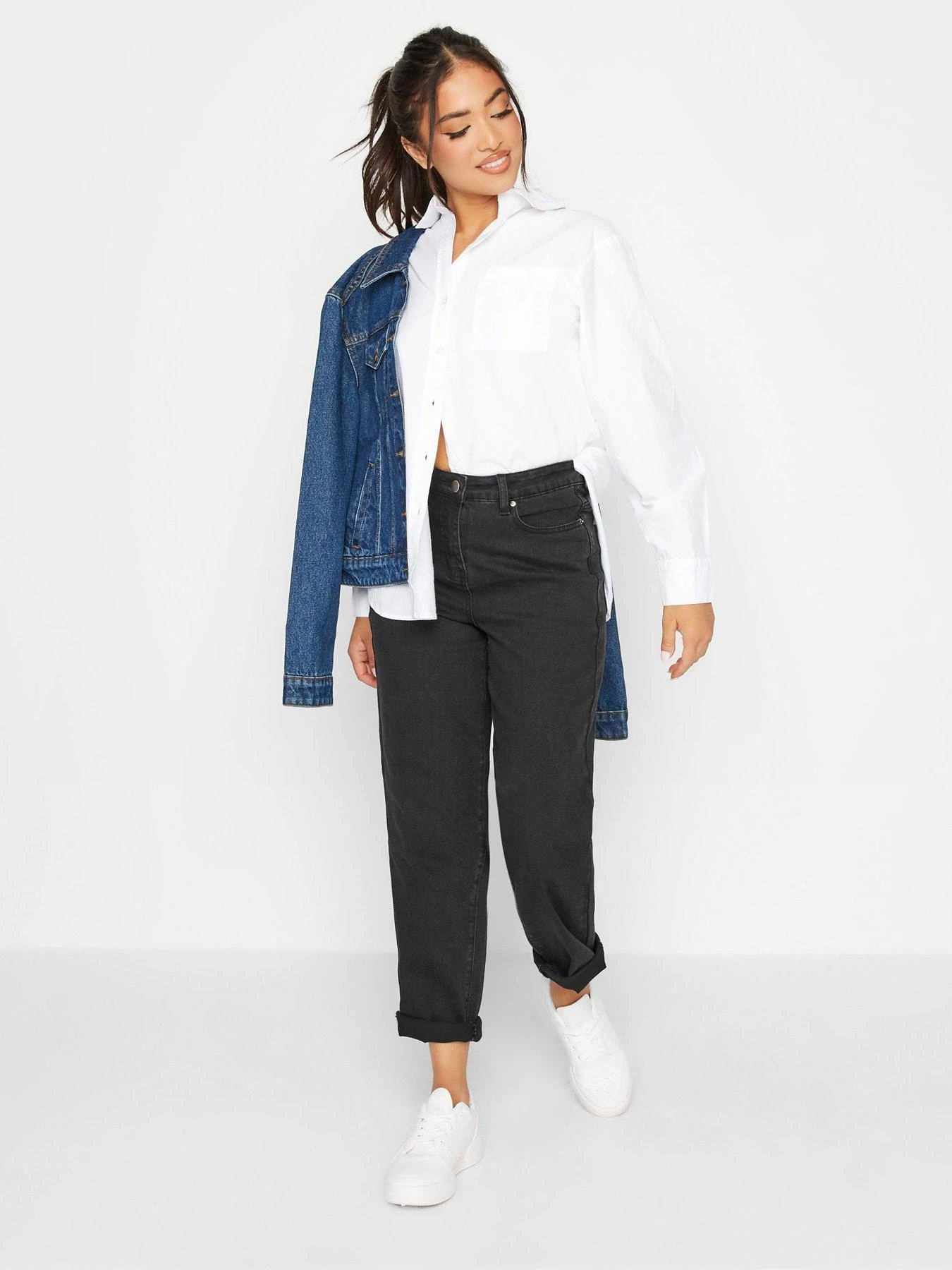 PixieGirl Petite Mom Jean Black 27in - Black 4 PixieGirl Petite Mom Jean Black 27in - Black - Image 2