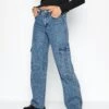 PixieGirl Petite Mid Blue Utility Jean - Blue -RIVE IS Clothing Shop VR0FG SQ1 0000000020 BLUE MDf