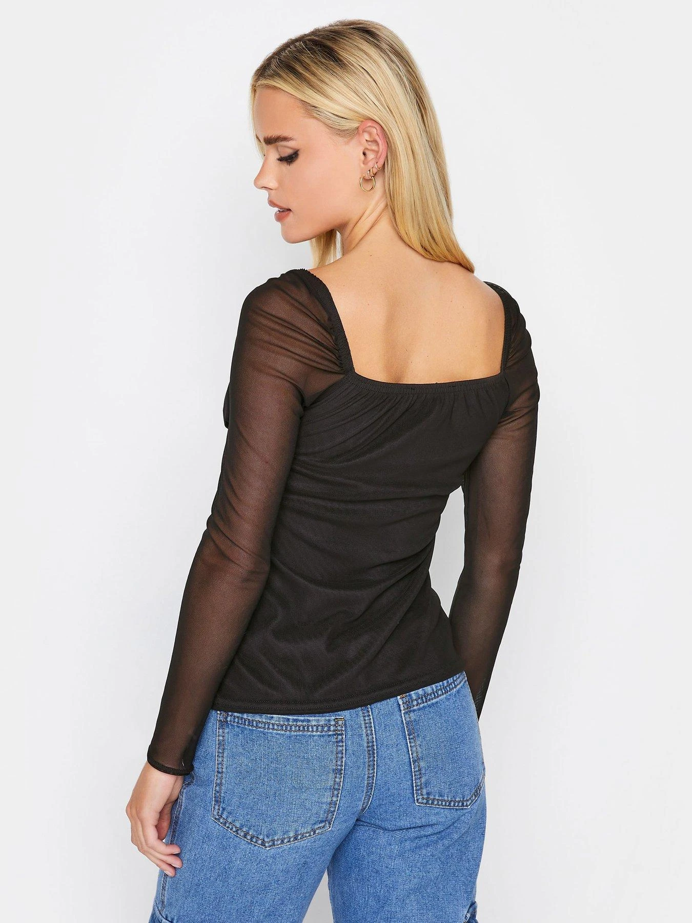 PixieGirl Petite Mesh Top - Black 4 PixieGirl Petite Mesh Top - Black - Image 2