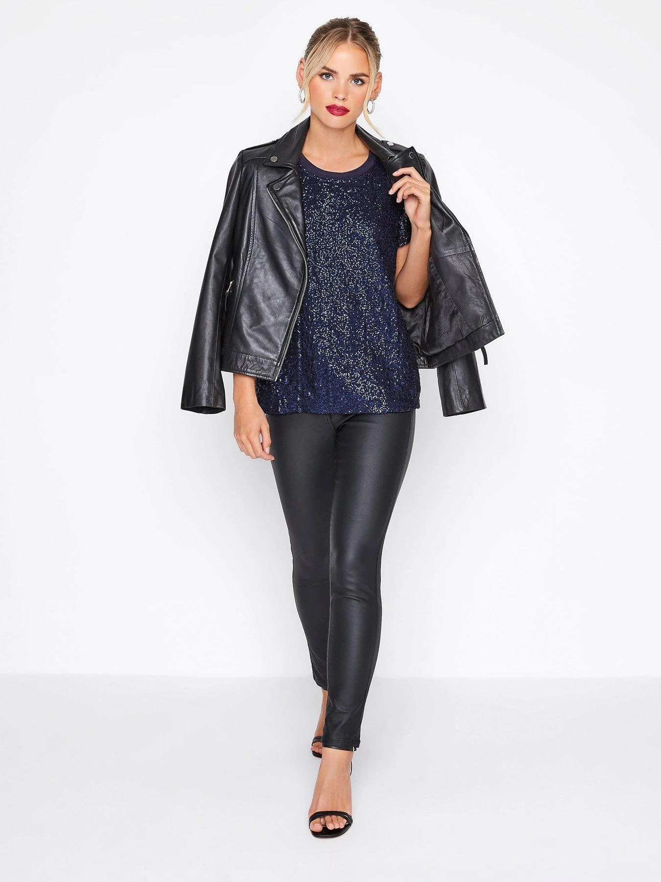 PixieGirl Petite Sequin Front Tee - Blue 5 PixieGirl Petite Sequin Front Tee - Blue - Image 3