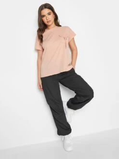 PixieGirl Petite Pink Utility Pocket Tee - Pink -RIVE IS Clothing Shop VR0FN SQ3 0000000063 PINK MDo