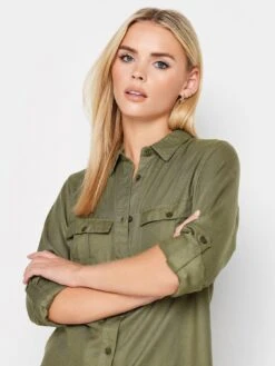 PixieGirl Petite Utility Shirt - Green -RIVE IS Clothing Shop VR0FZ SQ4 0000000047 GREEN MDd