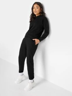 PixieGirl Petite Crew Neck Sweatshirt - Black 8 PixieGirl Petite Crew Neck Sweatshirt - Black -RIVE IS Clothing Shop VR0G6 SQ3 0000000004 BLACK MDo