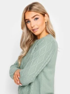 M&Co Petite Cable Jumper - Green -RIVE IS Clothing Shop VR0JI SQ4 0000000047 GREEN MDd