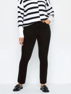 M&Co Petite Petite Cord Straight Leg - Black