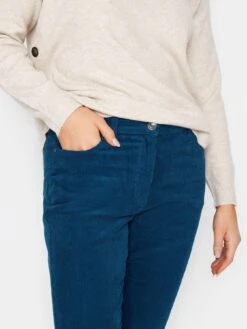 M&Co Petite Petite Teal Cord Straight Leg -RIVE IS Clothing Shop VR0K0 SQ4 0000000020 BLUE MDd