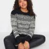 M&Co Petite Neutral Pattern Jumper- Black -RIVE IS Clothing Shop VR0K1 SQ1 0000000004 BLACK MDf