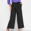 M&Co Petite Petite Black Tailored Wide Leg Trousers