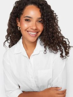 M&Co Petite Relaxed Poplin Shirt - White 9 M&Co Petite Relaxed Poplin Shirt - White -RIVE IS Clothing Shop VR0KI SQ4 0000000013 WHITE MDd