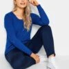 M&Co Petite Crew Neck Jumper - Blue -RIVE IS Clothing Shop VR47K SQ1 0000000020 BLUE MDf